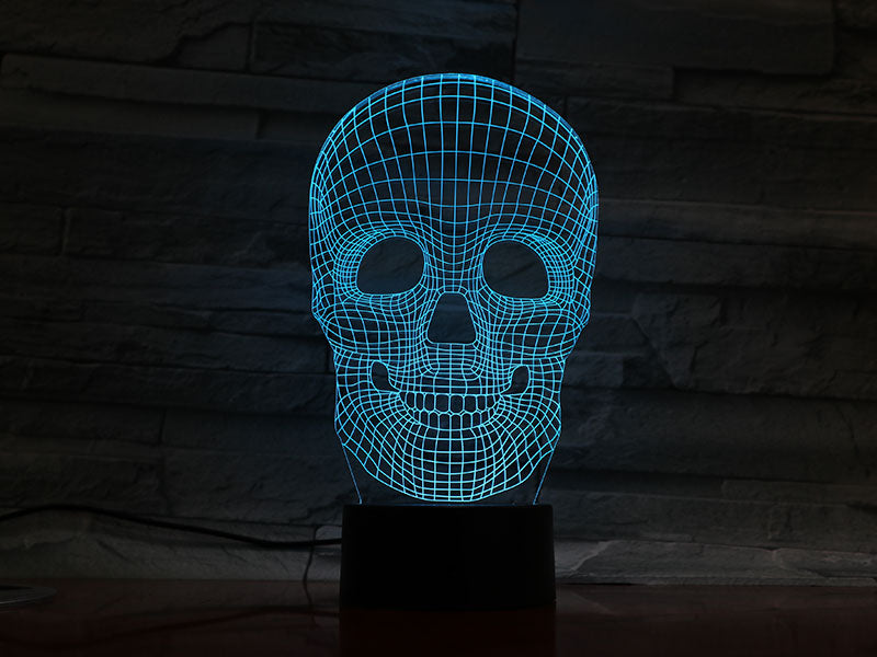 Acrylic Night Light LED Skull 3D Desk Lamp USB Atmosphere Nightlight Home Party Decor Kids Halloween Holiday Gift App Control