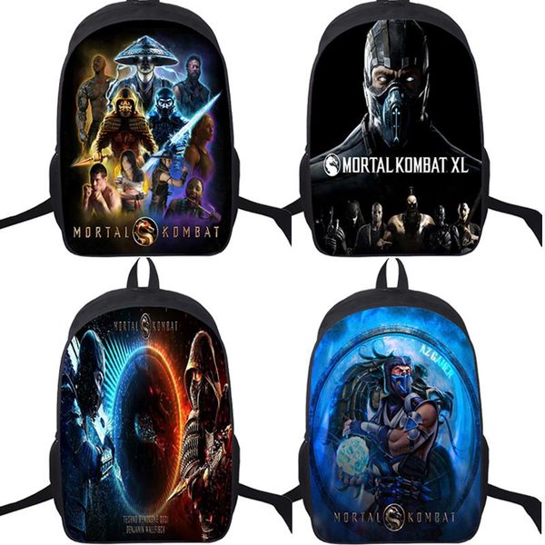 Backpack High Quality Mortal Kombat Boys Girls Game School Backpacks Teens Bookbags Laptop Rucksack Mochila Back To Gifts