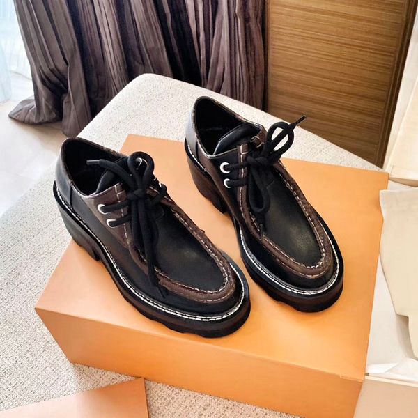 2024 sandal Fashion business formal loafer social chunky shoes size 35-39