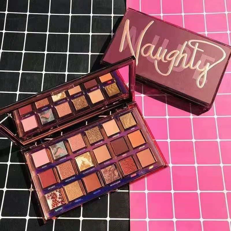 18 Color Naughty Nude Eyeshadow Palette Makeup Waterproof Matte Shimmer Cream Eye Shadow Pigmented Powder Palettes Long-wearing Eyes Cosmetics maqui