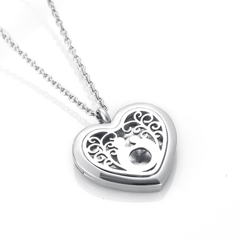 Pendant Necklaces Ijp0180 With Chain As Gift! 316L Stainless Steel Heart Perfume Lockets 30MM Essential Oil Diffuser Necklace