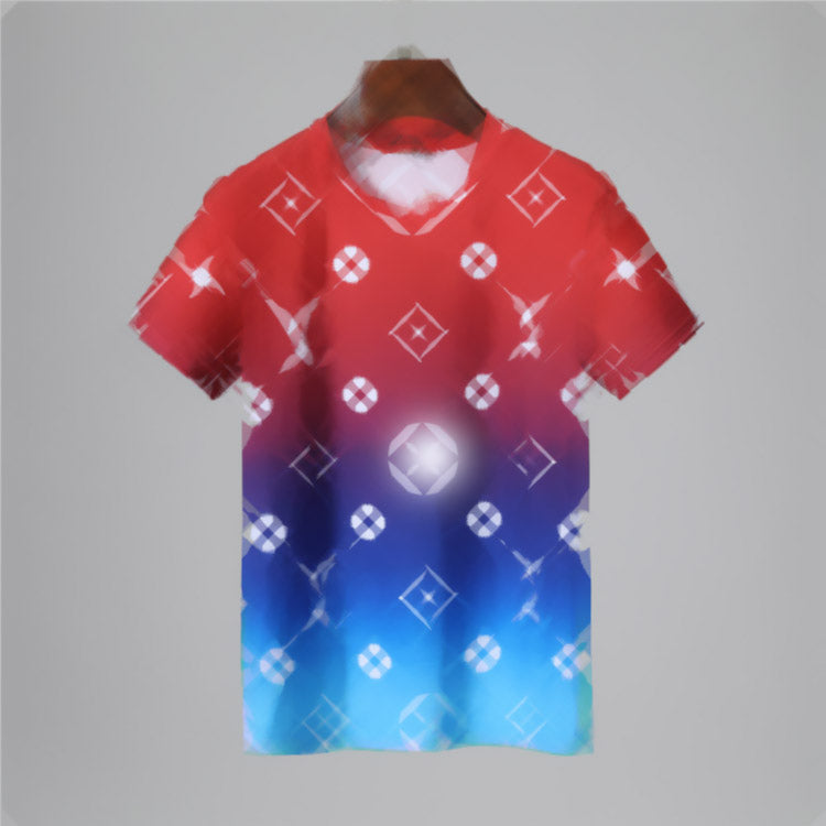 Fashion brand men&#039;s round neck cotton short sleeve T-shirt summer couple loose top casual versatile youth