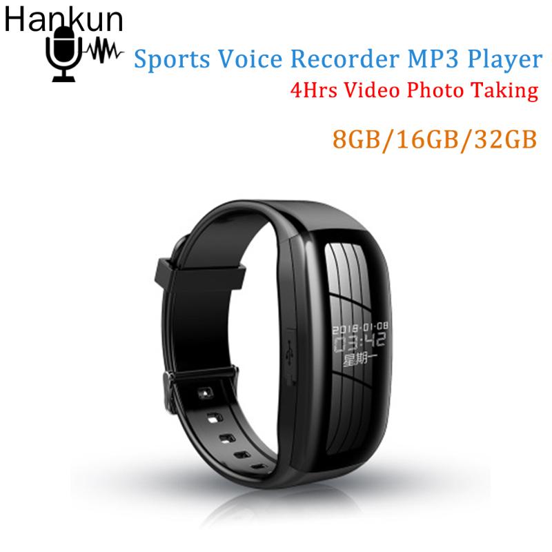 Digital Voice Recorder 8G To 32G Mini Sports Watch Bracelet Dictaphone With Camera HD Po Taking Smart Sound Equipment