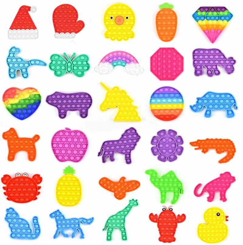 DHL Free Push Bubble Party Fidget Toy Stress Reliever Sensory Toys Anxiety Relief For Kids Birthday Gifts HJ15