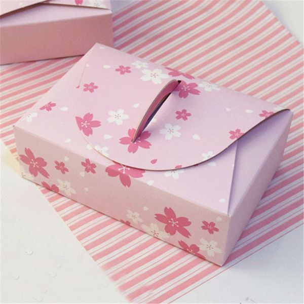 Sakura Box Tart Puff Packaging Gift Box Wedding Party Decoration Chocolate Muffin Biscuits Box for Cookie Package