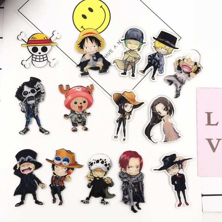 Pins, Brooches Anime ONE PIECE Badges Cartoon Icons On Backpacks Acrylic Pin Kawaii Pins For Clothes Lapel Brooch Straw Hat Boy Gift