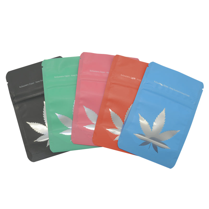 8.5x13cm Stand Up Aluminum Foil Mylar Smell Proof Zip Lock Cookie Bags Customized Resealable 3.5g Candys Storage Bag 100pcs