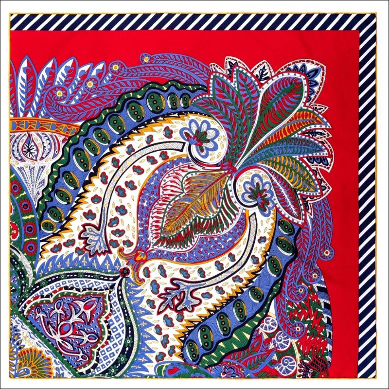 Scarves Silk Square Scarf 90x90 Twill Manual Rolled Designer Head Scarfs Foulard En Satin Pour Cheveux