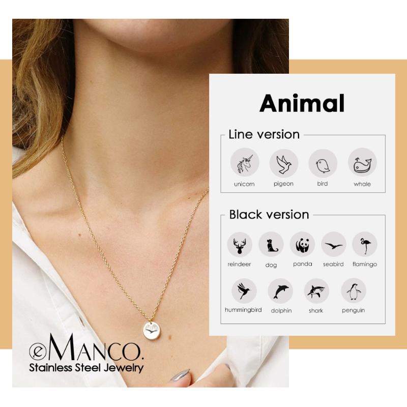 Pendant Necklaces Custom Bird Necklace Women Minimalist Choker For 316L Stainless Steel Gifts