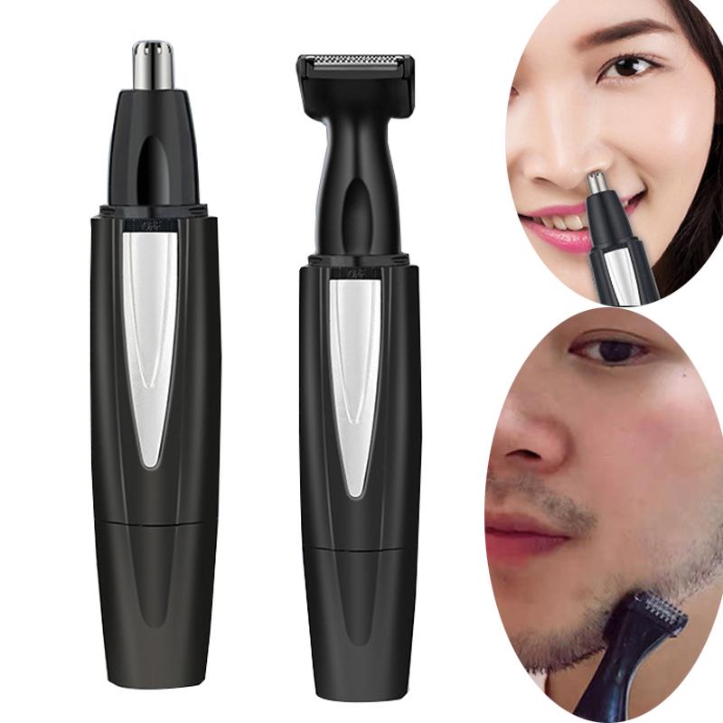 Electric Nose & Ear Trimmers Trimmer For Men Micro Washing And Hair Neti Battery 2 Heads Knife Beard Body Woman Shaving Removal Razor