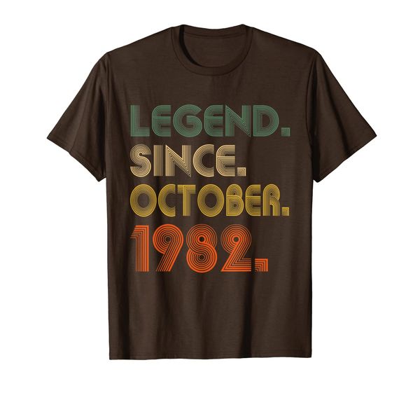 Legend Since October 1982 Shirt 37th Bday Gift 37 Years Old T-Shirt