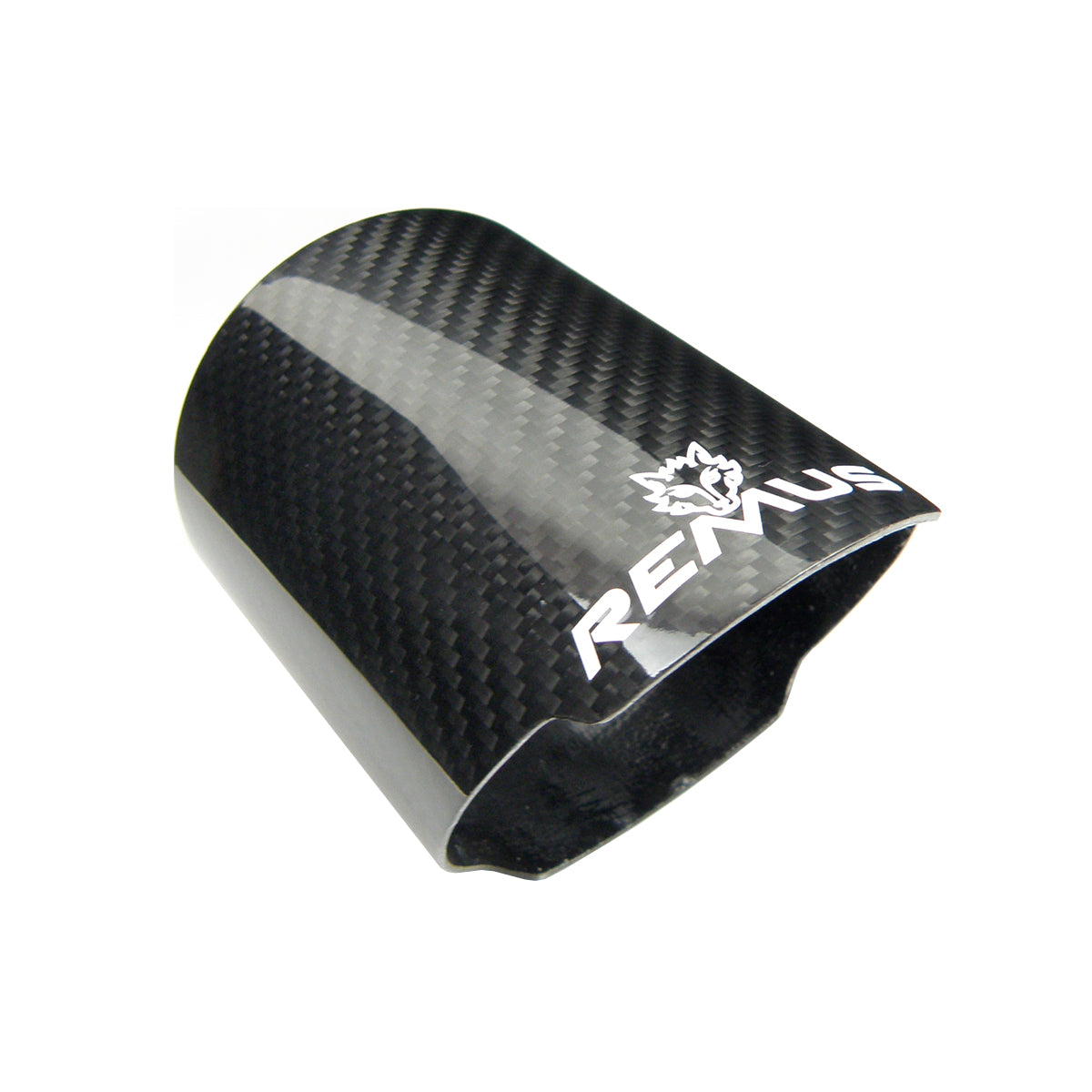 1PCS Car Universal Exhaust Pipes Glossy REMUS Carbon Fiber Cover Muffler Pipe Tip Carbon Fiber Case Exhaust Tip housing