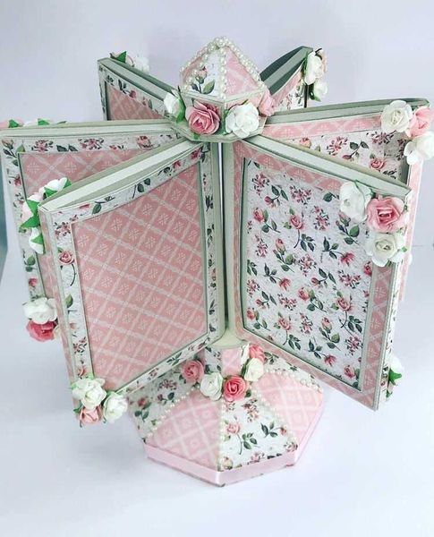 KSCRAFT 3D Carousel Po Frame Metal Cutting Dies Stencils for DIY Scrapbooking Decorative Embossing DIY Paper Cards 210702