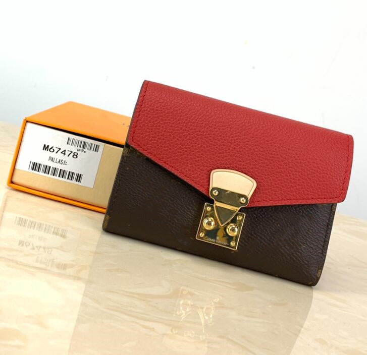 Pjunlg5568 Designer women Leather Short wallet Slim Male Purses Money Clip Credit Card Dollar Luxury wallets with box M67478