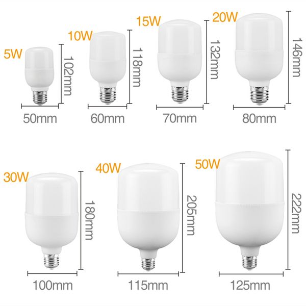 2PCS LED Lamp E27 No Flicker Light Bulb 40W 50W 220V Bomlillas LEDs Ampoule Blubs Lampada Table Lamps Spot Lights For Indoor Home Kitchen Li