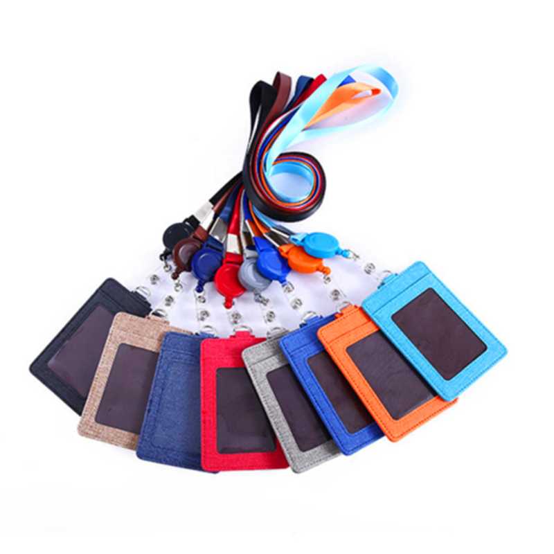 Card Holders Style Holder Retractable Lanyard Identity Badge Reel Rope Case ID IC