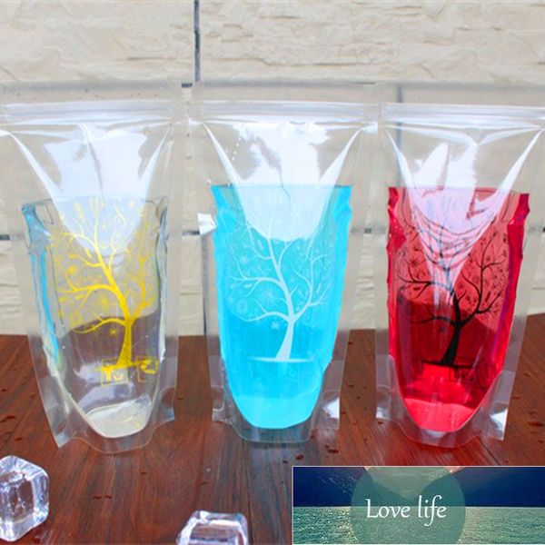 50pcs 450ml-500ml (4.7&quot;x7.9&quot;) High Clear Tree Beverage Bag Self-seal Party Wedding Bar Juice Milk Tea Wine Drinking Bags Factory p