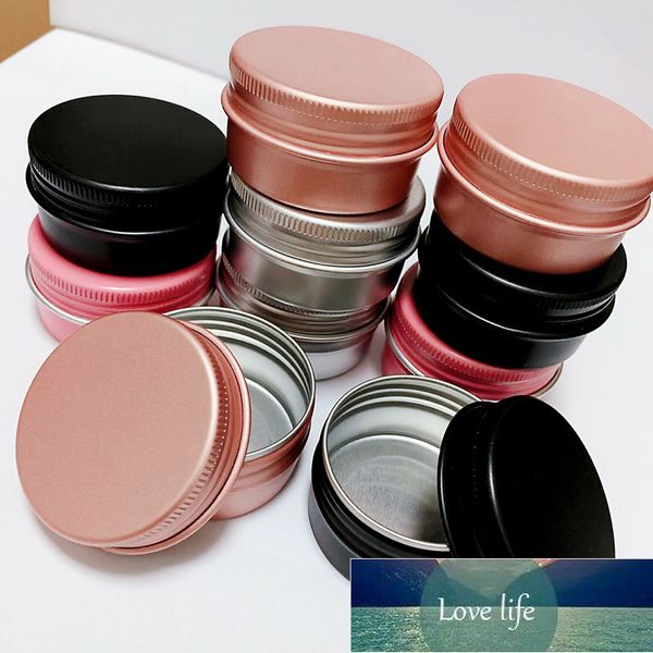 100 X 30G Rose Gold Screw Thread Aluminum Ointment Jar 30ml Cosmetic Makeup Lipstick Lip Balm Concealer Refillable Metal Tin Pot Factory pri