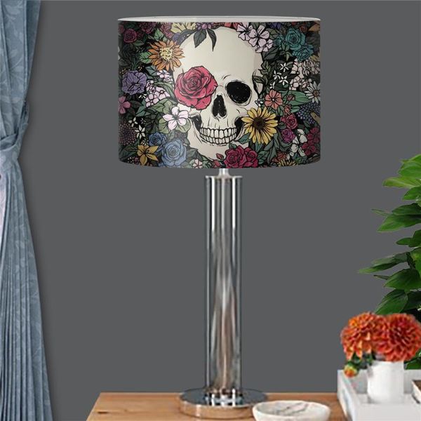 Lamp Covers & Shades Three Size Lampshade Skull Rose Floral Design Home Decor Bedroom Living Room Desk Modern Fashion Shade For Teen