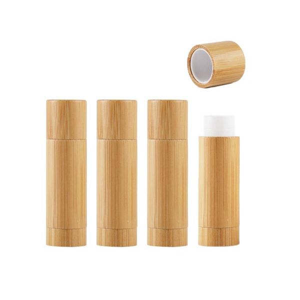 2021 new 5g Packing Bottles Wholesale eco friendly empty bamboo lip balm tube lipstick for cosmetic