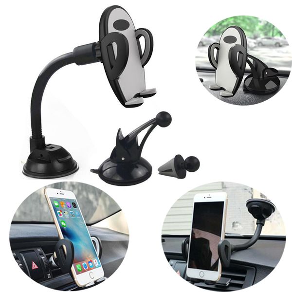 Car Holder Easy Installation with One-Touch Dashboard Windshield Air-Vent Phone Holders Compatible iPhone 12-11-11 Pro-Xs Max-XS-XR-X-8-7, G