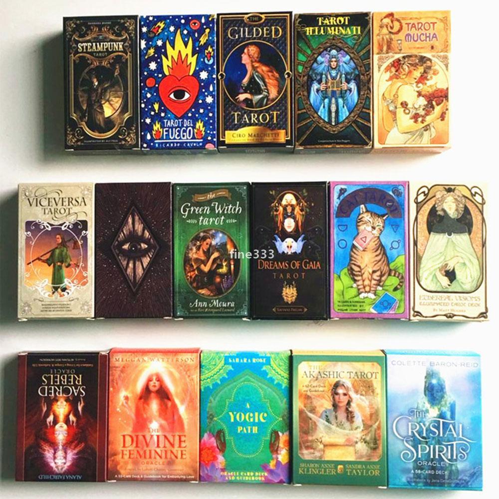 New Women Girls English Tarot Cards Oracles Mysterious Divination Deck Parent-child Interaction Board Game
