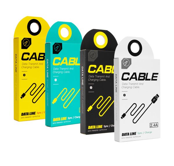 With Retail Box 1-2M-3M Nylon Braided Cables Type-C USB C Fast Charging Mobile Phone Cable For Samsung iphone Huawei Xiaomi