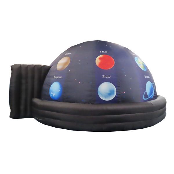 Oxford cloth portable inflatable planetarium projection dome with planets graphics cinema tent for exhibition display props