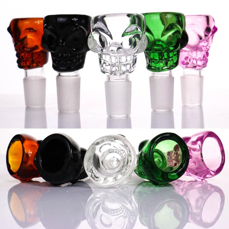 Vintage Glass skull Bowl male 14mm 18mm For Water Bong pipe smoking bowls