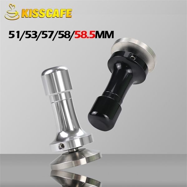51-53-57-58-58.5mm Elasticity Adjustable Coffee Tamper 304 Stainless Steel Aluminum Handle Pressure Press Hammer Cafe Accessorie 211008