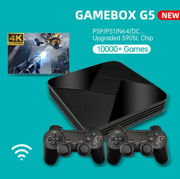POWKIDDY Game Box G5 Nostalgic host S905L WiFi 4K HD Super Console X 50+ Emulator 40000+ Games Retro TV Video Player For PS1-N64-DC