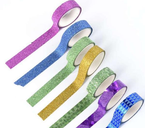 2021 new 5M DIY Self-adhesive Glitter Paper Tape Sticker Wedding Birthday Festival Decoration Home Decor free