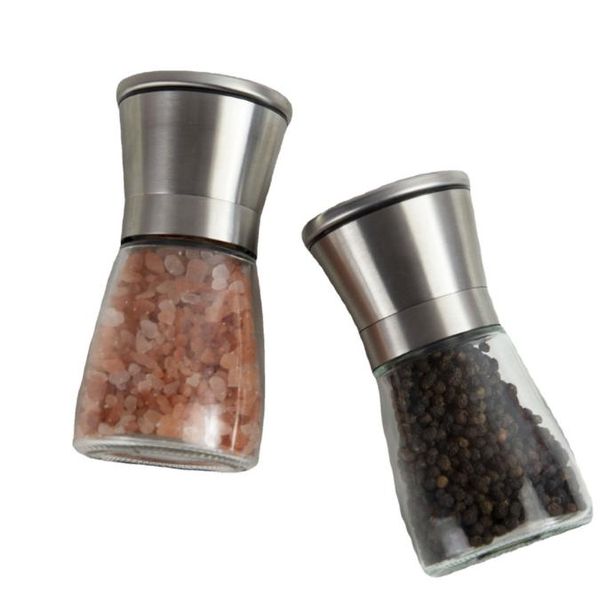 Pepper Mill Grinder camp Stainless Steel Manual Salt Portable glass Muller Spice Sauce Home kitchen Tool