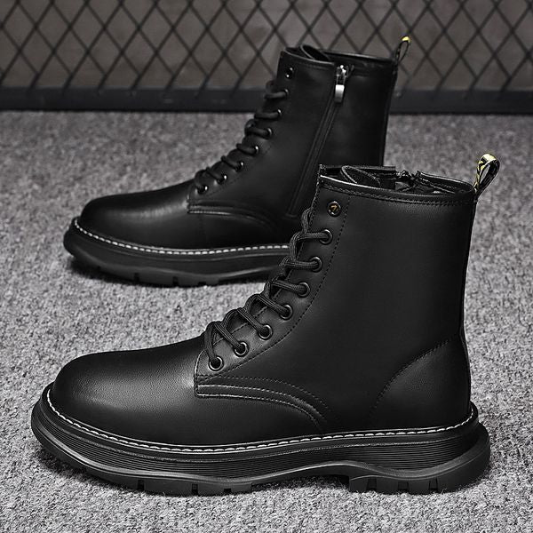 Special Combat 2021 New Winter American Locomotive Waterproof Leather Boots Men&#039;s Inner Raised Thick Soled Martin