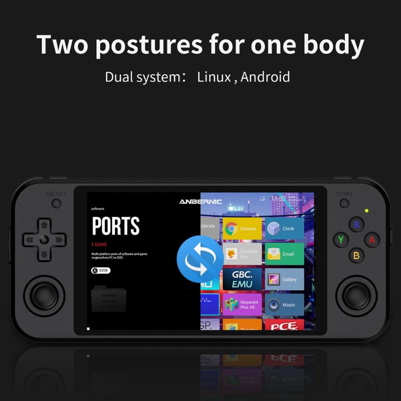 Portable Game Players 2021 RG552 Fully Fit 5.36 In OCA Touch Screen Handheld Console Open Source Linux Android 7.1 Dual System Games Control