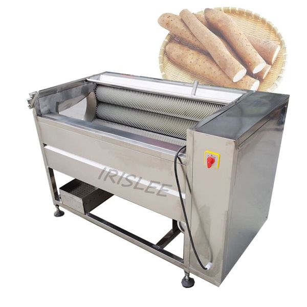 Automatic Vegetable Brush Cleaning Machine Sweet Potato Date Washing Ginger Cassava Peeling Carrot Peeler Fruit Washer