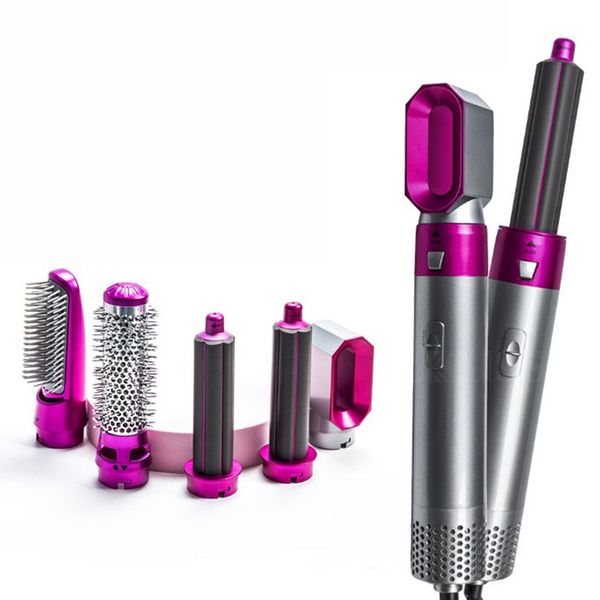 Dropshipping EU-UK-US-AU Plug 5 Heads Multi-function Hair Curler Dryer Brush Automatic Curling Irons with Gift Box