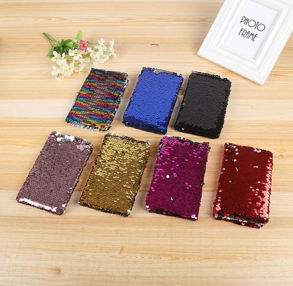 Creative Mermaid Magic Sequins Notepads Travel Journal Reversible Glitter Sequin Office Notebook School Diary Stationery Gift A6 SN6000