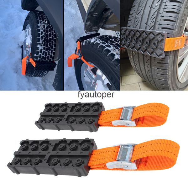 Tire Chain Straps Durable PU Anti-Skid A Set Car Traction Bloc With Bag Emergency Snow Mud Sand For Ice