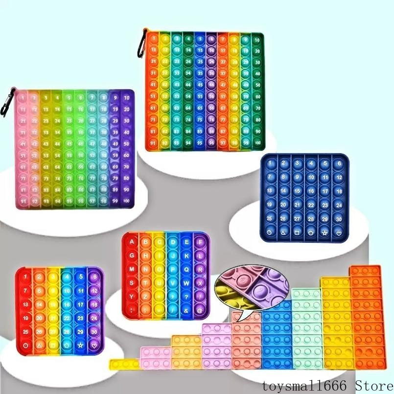 Large Size Toy Times Multiplication Table Numbers Math Push Bubble School Supplies Keyboard Abc Letters Alphabet Fidget