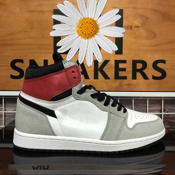 Jupmn 1 men&#039;s and women&#039;s basketball shoes 1s smoky gray high OG bio hack lineage satin snake college blue sneakers7UYI