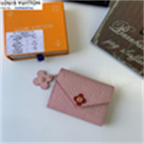 Leather Holders Brand Chain Pouches Designer Women Real Luxury Long Wallets M41938 Wallet Flower Key Card Purse Phone Cases Pink Purse Clutc