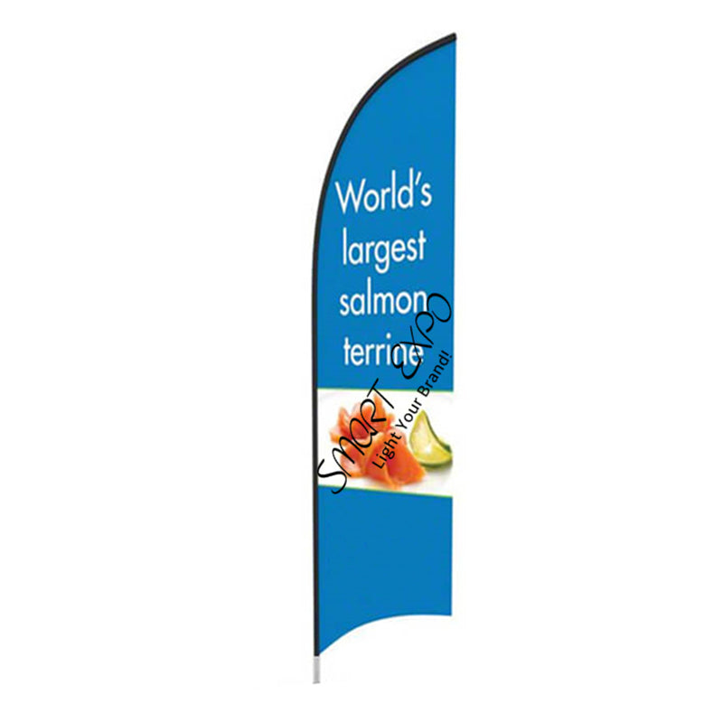 3.5m Outdoor Advertising Banner Display Promotion Flag Showcase with Aluminum Tubes Double Polyester Printing