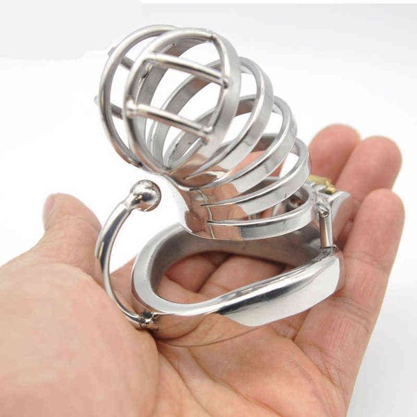 NXYCockrings Adult Games male chastity device Long section breathable cage cockring metal stainless steel 1124