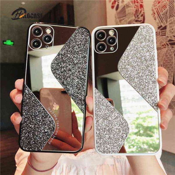 Fashion Luxury Mirror Glitter Phone Case for Iphone 11 12 Pro Max Xs x Xr 7 8 6 6s Plus Se Mini Shockproof Cases Cover