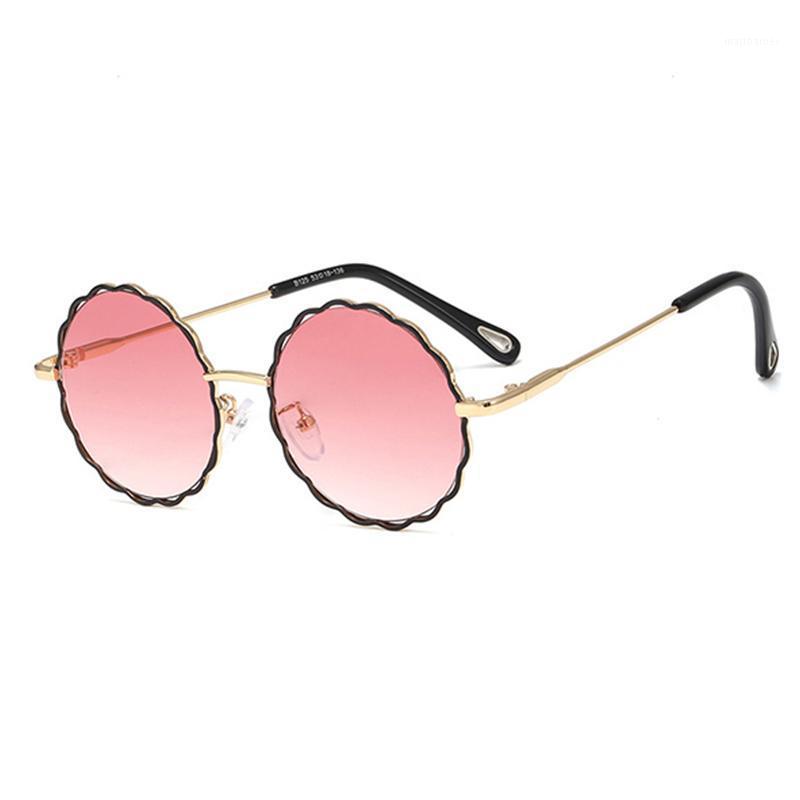 Sunglasses Girls Boys Children Colorful Gradient Glasses Frame Cute Outdoor Sun UV400 Mirror Kids