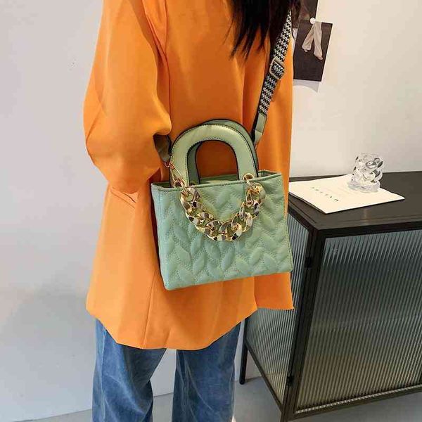 Evening Bags Various Colors 2021 Crocodile Pattern Women Chain Small Square Bag Stone Shoulder Messenger Handbag{category}