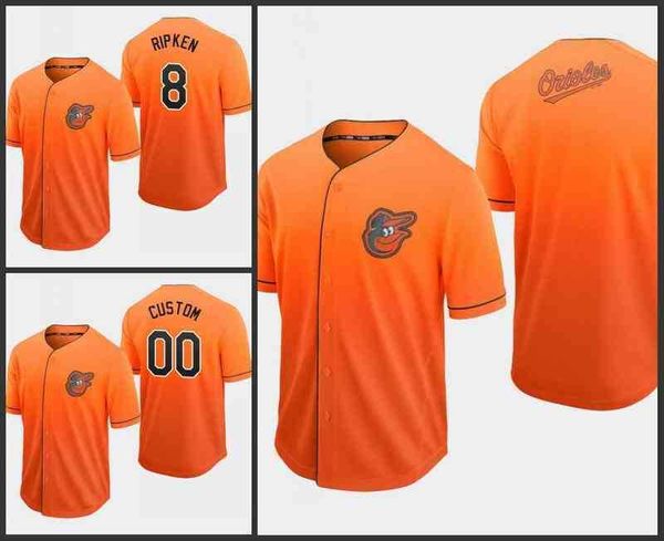 Baltimore&#039;s Orioles Men Women Youth #8 Cal Ripken Jr. Custom Orange Authentic Jersey