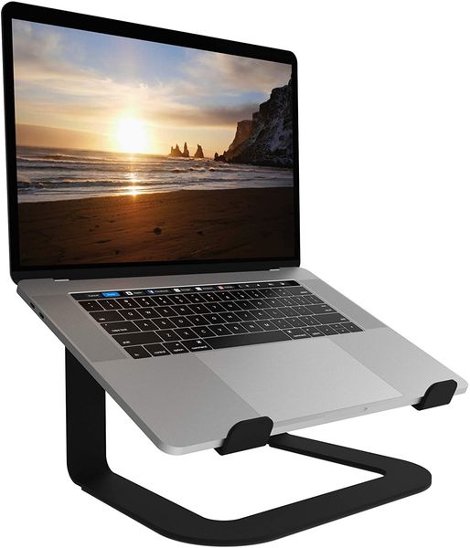 Steel Laptop Stand, Ergonomic Laptop Riser for Desk, Metal Holder Compatible for 10-17.3 Inches Notebook Computer Stand Riser - MacBook- Del