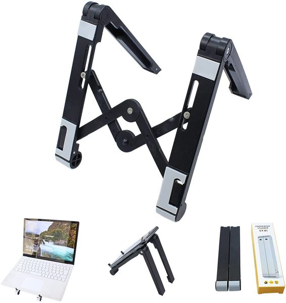 Adjustable Laptop Stand, Portable Desktop Holder 3 in 1 Laptop Riser Holder for Phone,Ipad, Notebook Stand Compatible with Laptops from 10-1